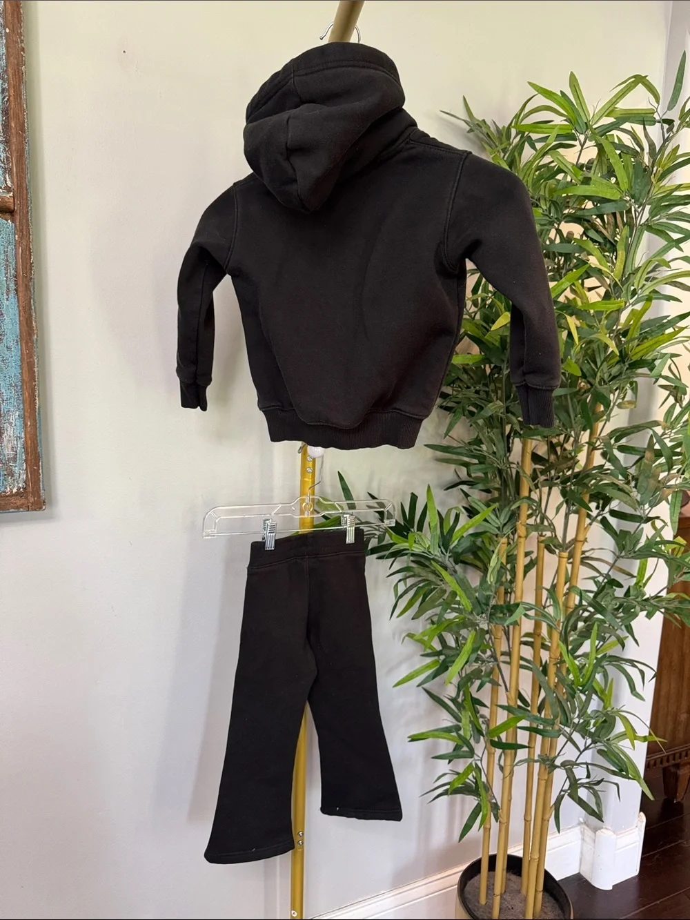 Focus Jeans girls Self Made Black Graphic Hoodie & Sweatpants Set - 3T